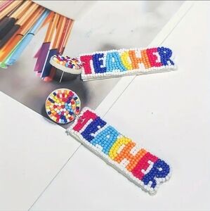 Rainbow TEACHER Earrings